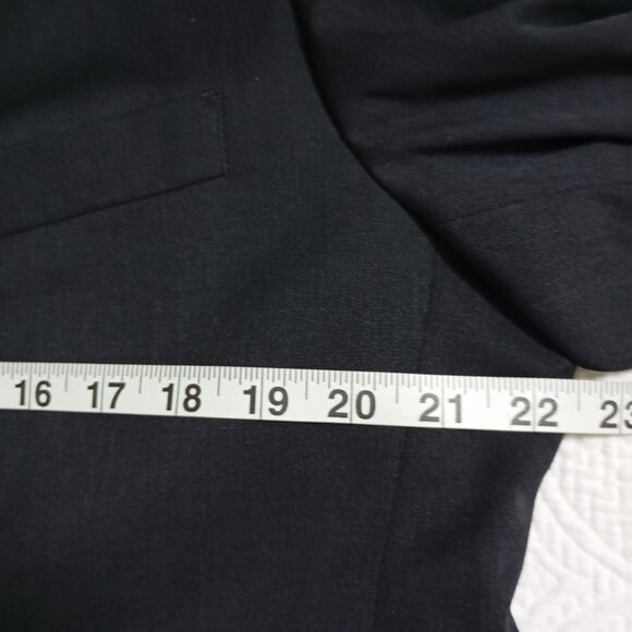 Pronto Uomo Platinum 100% Wool Black Business Blazer Jacket Sport Coat Men's 42 - Picture 11 of 12